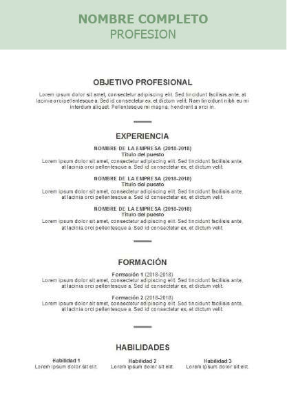 plantilla currículum obrero